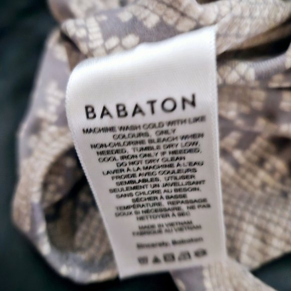 Babaton Aritzia Irwin Contour Bodysuit Animal Print Stretchy Sz Small - Picture 7 of 9